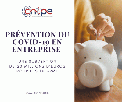 Prévention du Covid-19 en entreprise : une subvention de 20 millions d'euros pour les TPE-PME